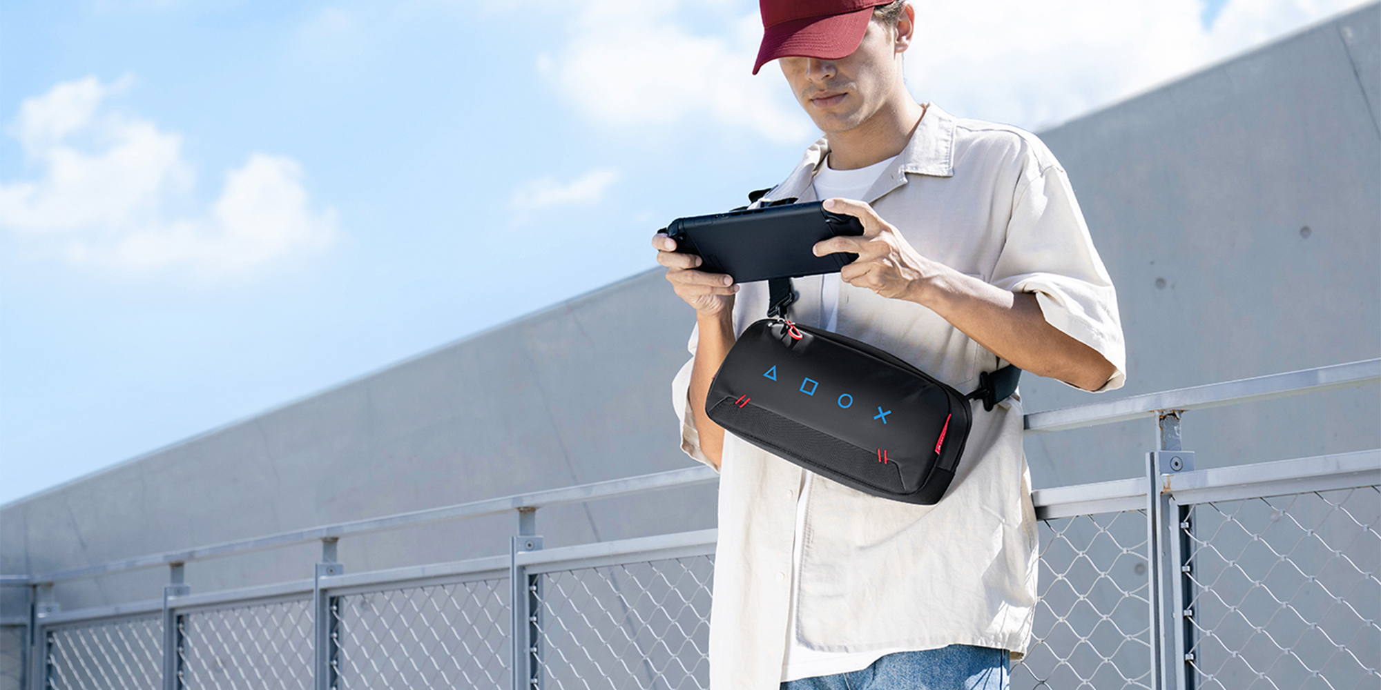 Torba na ramię K&F Concept Urban Wander 16 5 l - niebiesko-czarna